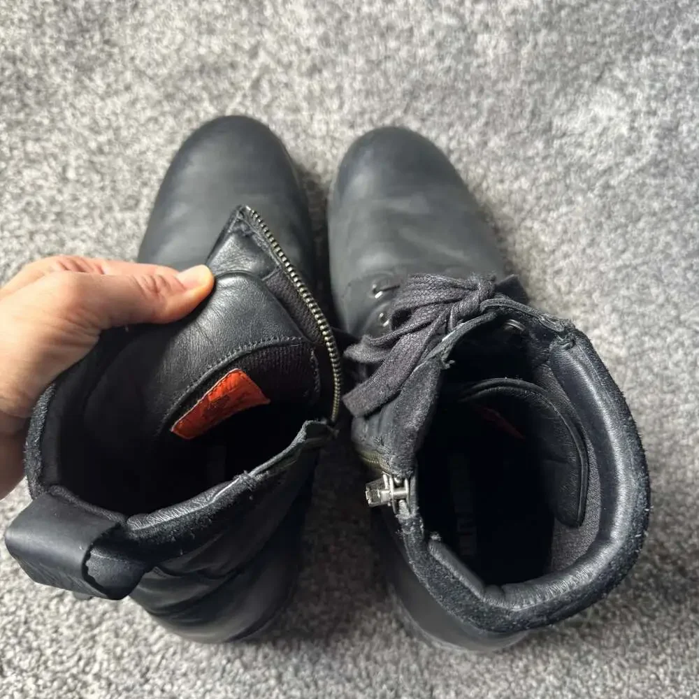 Harley Davidson D93576 Black Leather Motorcycle Engineer Boots Men’s 10.5
